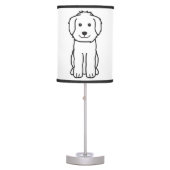 Goldendoodle Dog Cartoon Table Lamp (Front)