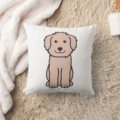 Goldendoodle Dog Cartoon Throw Pillow Zazzle