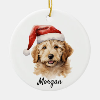 Goldendoodle Dog Ceramic Ornament