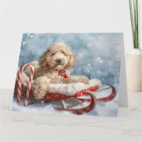Goldendoodle Dog Christmas Festive
