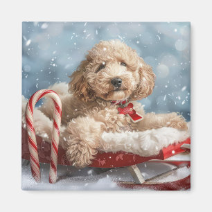 Goldendoodle Dog Christmas Festive  Magnet