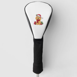 Goldendoodle Dog Christmas Outfits Santa Hat Dog X Golf Head Cover