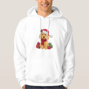 Goldendoodle Dog Christmas Outfits Santa Hat Dog X Hoodie