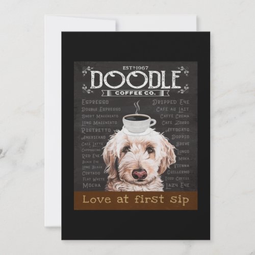 Goldendoodle Dog Coffee Company 2 Holiday Card