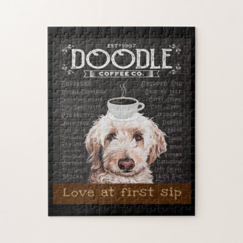 Goldendoodle Dog Coffee Company 2 Jigsaw Puzzle