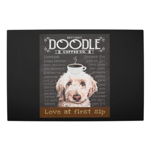 Goldendoodle Dog Coffee Company 2 Metal Print
