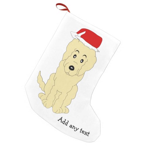 Goldendoodle Dog Design Small Christmas Stocking