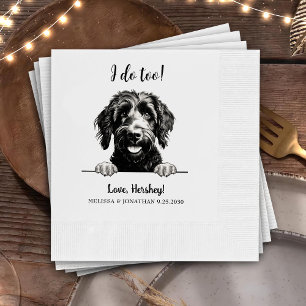 Goldendoodle Dog Drawing Personalized I Do Too Napkins