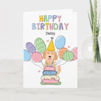 Goldendoodle Dog Happy Birthday Card