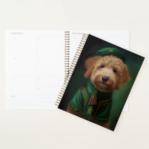 Goldendoodle Dog in St. Patrick's Day Dress Planner