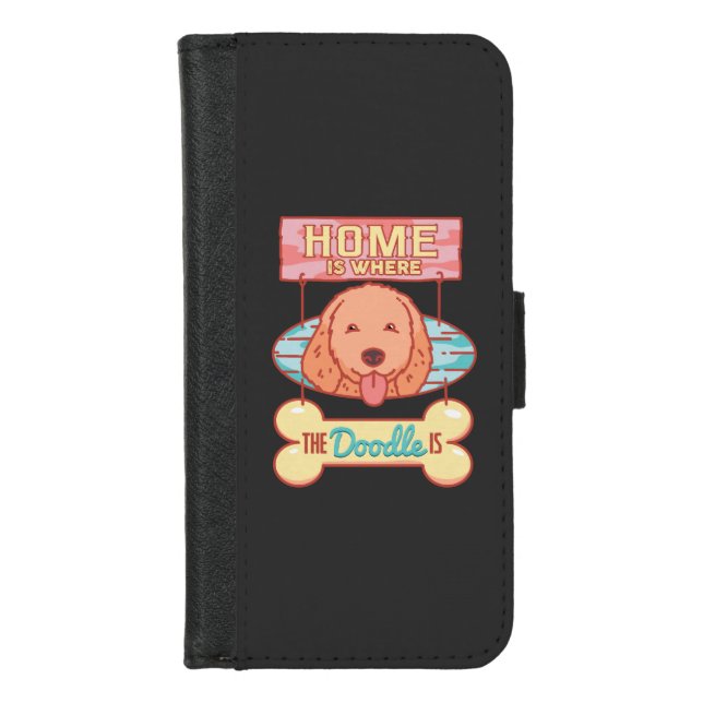 Goldendoodle Dog iPhone Wallet Case (Front)