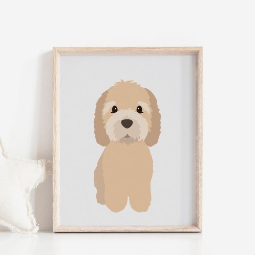 GoldenDoodle Dog Nursery  Kids Room Decor Poster