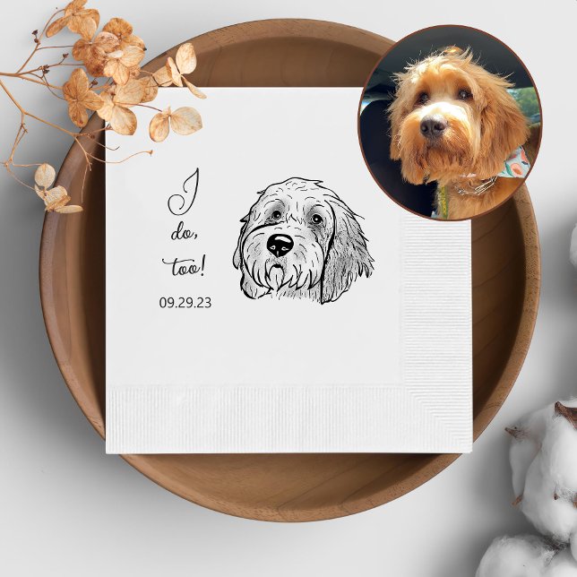 Goldendoodle Dog Personalized I Do Too Napkins (Creator Uploaded)