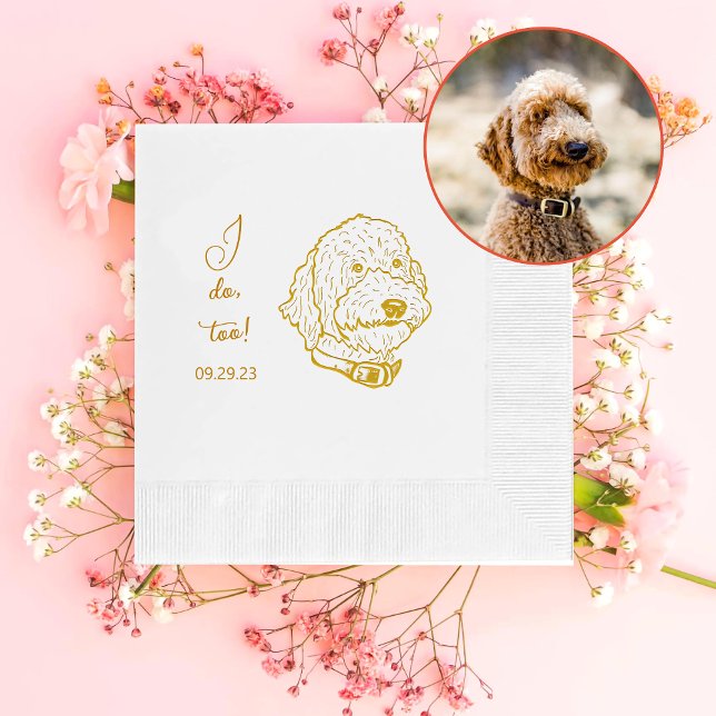 Goldendoodle Dog Personalized I Do Too Napkins (Creator Uploaded)