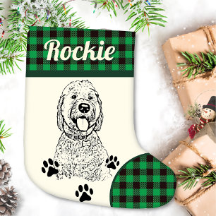 Goldendoodle Dog Personalized Small Christmas Stocking