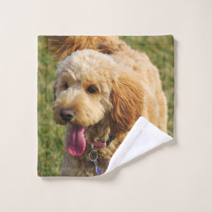 Goldendoodle Dog Photo Bath Towel Set