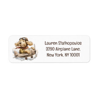Goldendoodle Dog Pilot Airplane Label