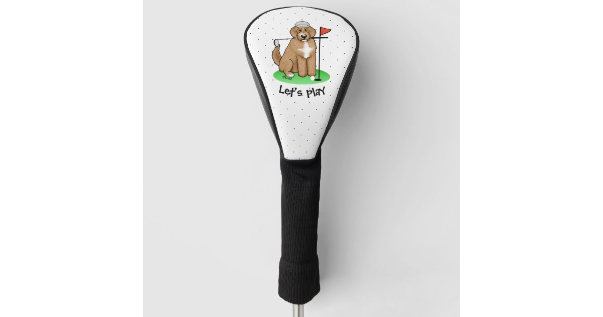 Goldendoodle Dog Playing Golf (red whmk2) Cute Fun Golf Head Cover Zazzle