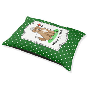 Goldendoodle Dog Playing Golf (red whmk2) Cute Fun Pet Bed