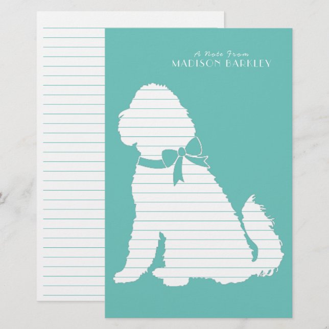 Goldendoodle Dog Puppy Labradoodle Stationery (Front/Back)