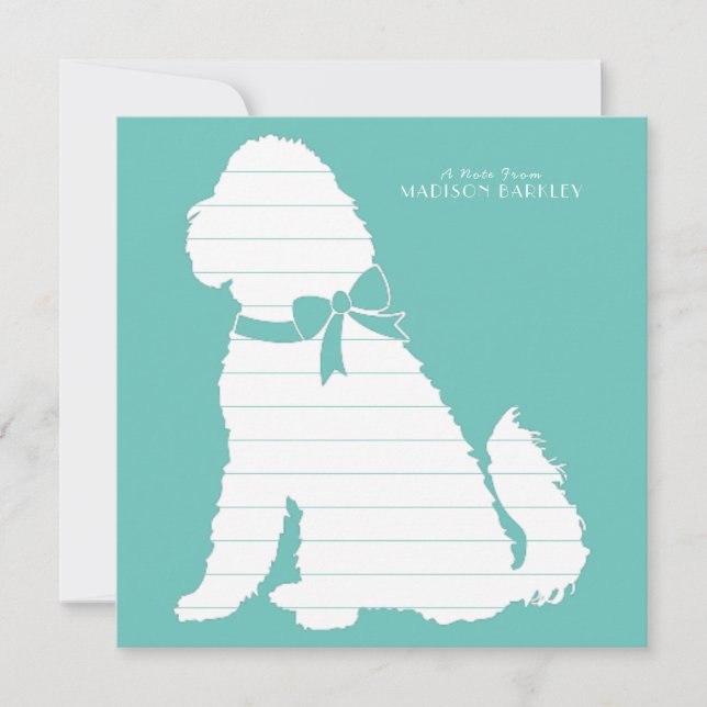 Goldendoodle Dog Puppy Labradoodle Thank You Card (Front)