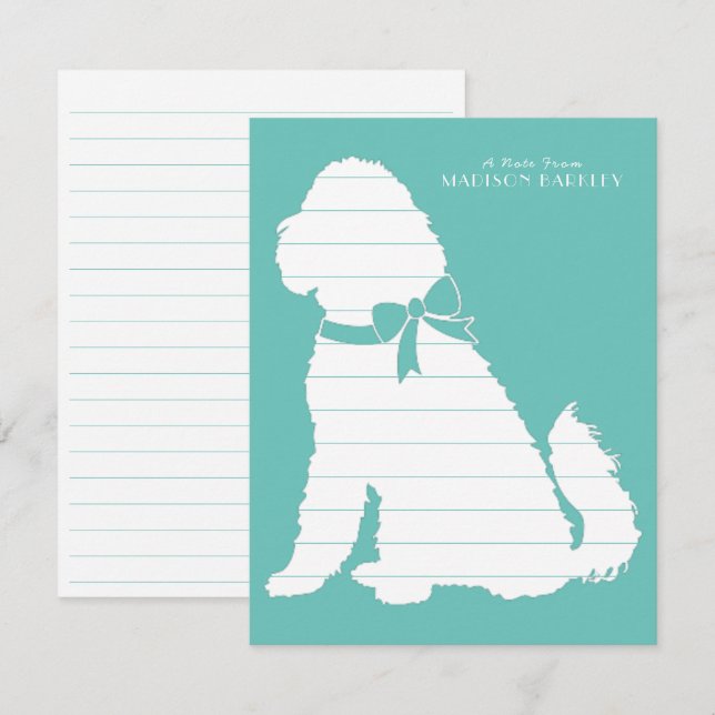 Goldendoodle Dog Puppy Labradoodle Thank You Card (Front/Back)