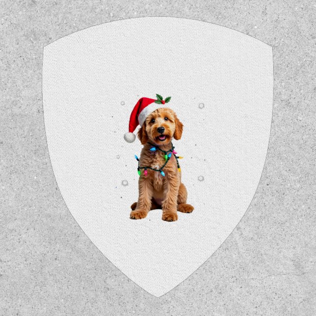 Goldendoodle Dog Tree Christmas Sweater Xmas Pet D Patch (Front)