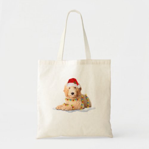 Goldendoodle Dog Tree Christmas Sweater Xmas Pet D Tote Bag