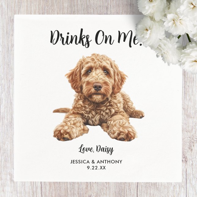 Goldendoodle Dog Wedding  Napkins (Creator Uploaded)