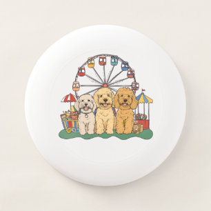 Goldendoodle Dogs At A Carnival Wham-O Frisbee