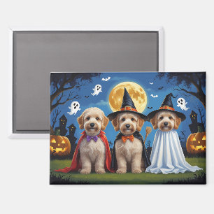 Goldendoodle Dogs Pumpkin Halloween Funny Magnet