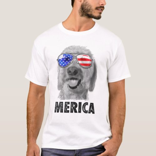 Goldendoodle Doodle 4Th Of July Merica Men America T_Shirt