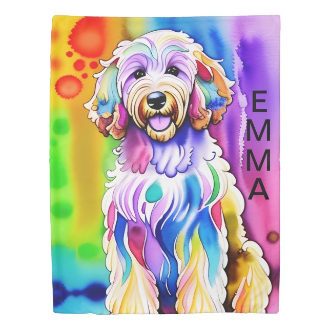 "Goldendoodle Duvet Good Dood Collection" Cover (Front)
