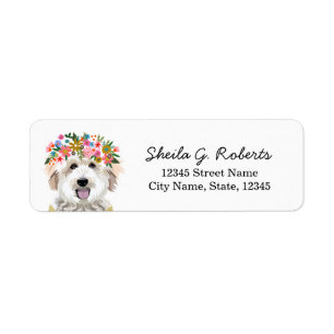 GoldenDoodle Flower Crown Label