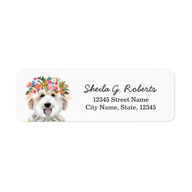 GoldenDoodle Flower Crown Label (Front)