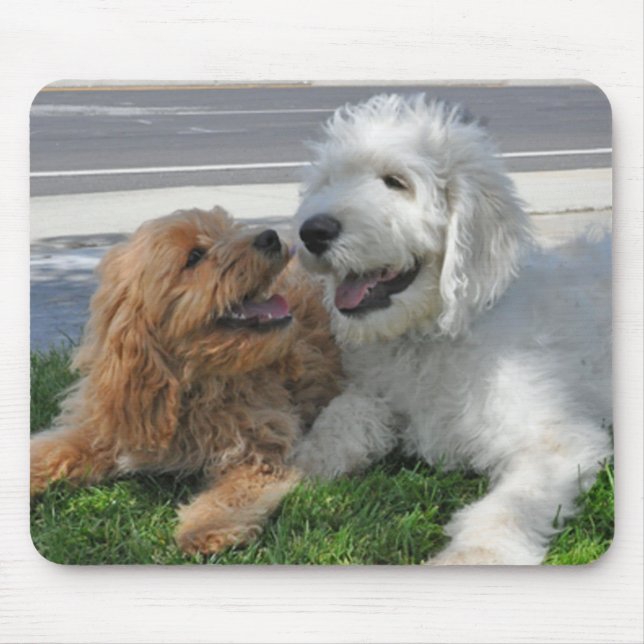 Goldendoodle friends mouse pad (Front)