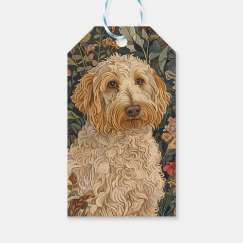 Goldendoodle Garden Tapestry Birthday Party Gift Tags
