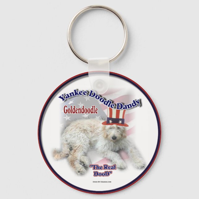 Goldendoodle Gifts Keychain (Front)