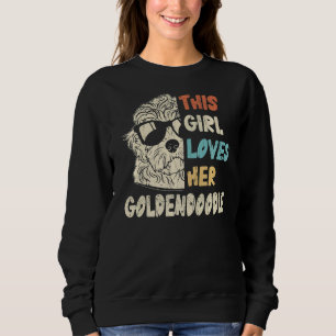 Goldendoodle Girl Cool Vintage Retro For Dog Mom Sweatshirt