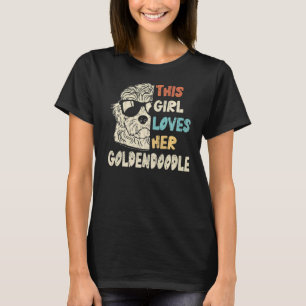 Goldendoodle Girl Cool Vintage Retro For Dog Mom T-Shirt