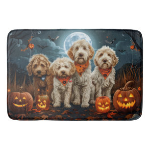 Goldendoodle Halloween Spooky  Bath Mat