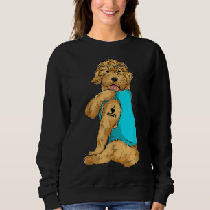 Goldendoodle I Love Mom Tattoo Apparel, Dog Mom Gi Sweatshirt