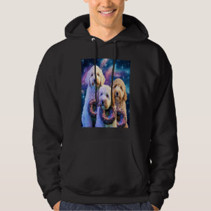 Goldendoodle In Space With Donuts Cute Doodle Boys Hoodie