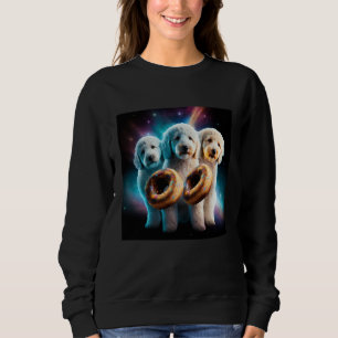 Goldendoodle In Space With Donuts Cute Doodle Boys Sweatshirt