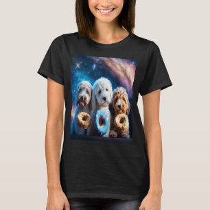 Goldendoodle In Space With Donuts Cute Doodle Boys T-Shirt