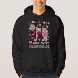 Goldendoodle Just A Girl Who Loves Dog Flower Wome Hoodie