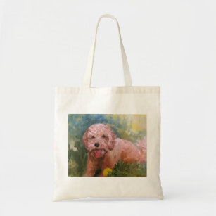 Personalised Cockapoo Dog Puppy Tote Shopping Grocery Toy Treat Bag Gift