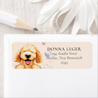 Goldendoodle Labradoodle Dog Personalized Address Label