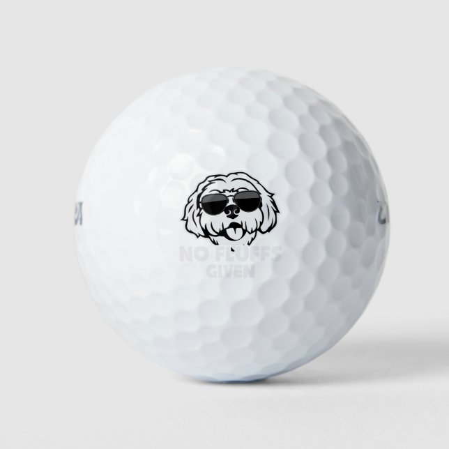 Goldendoodle Labradoodle No Fluffs Dog Golf Balls (Front)