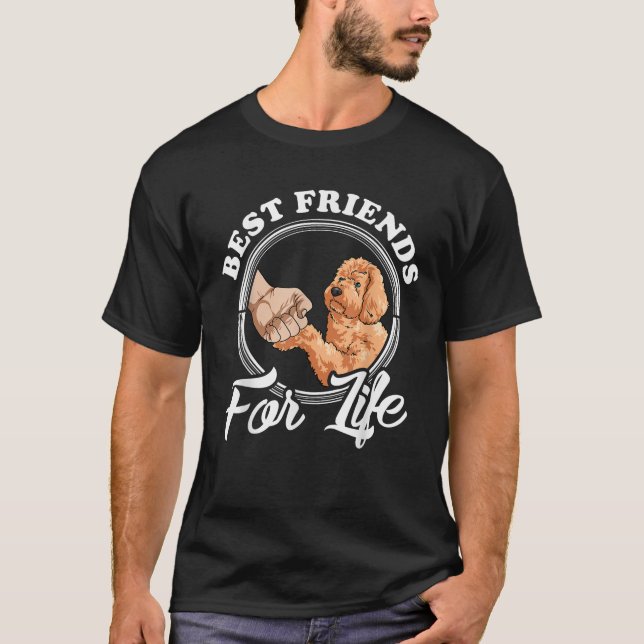 Goldendoodle Lover Design Best Friends Funny Golde T-Shirt (Front)